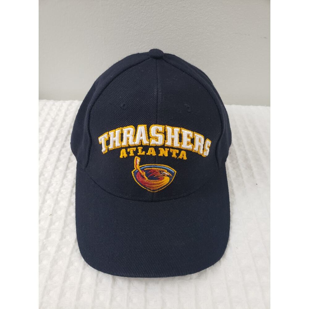 Puma Atlanta Thrashers Snapback Cap Hat One Size Embroidered Black Adjustable